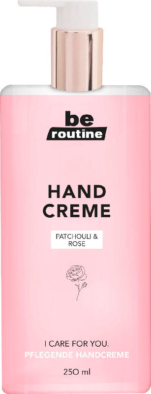 be routine Handcreme Patchouli & Rose "I care for you" im Spender