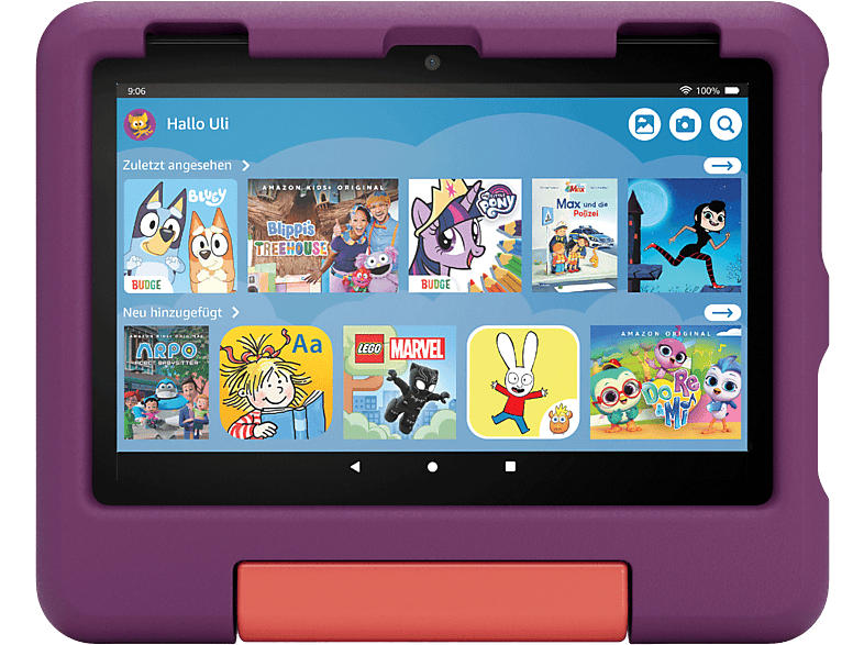 AMAZON Fire HD 8 Kids-Tablet, 3GB RAM, für Kinder von 3 bis 7 Jahren, 32 GB, Violett (2024)