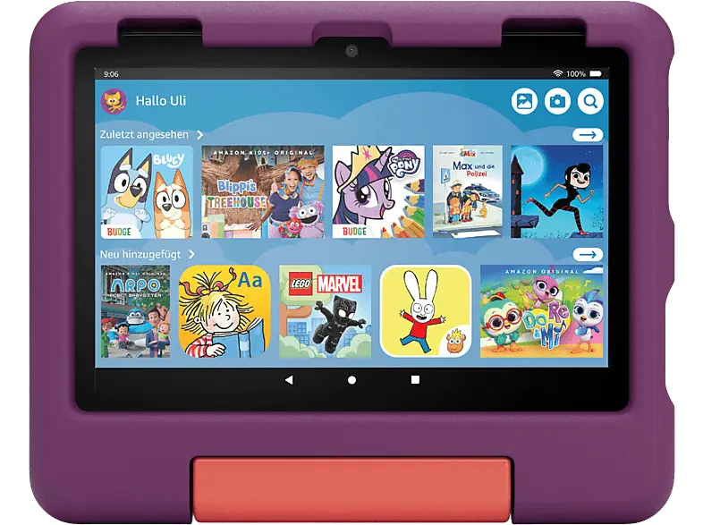 AMAZON Fire HD 8 Kids-Tablet, 3GB RAM, für Kinder von 3 bis 7 Jahren, 32 GB, Violett (2024)