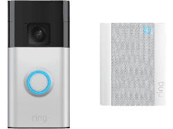 ring Battery Video Doorbell Satin Nickel + Chime (2nd Gen) Intelligente Türklingel