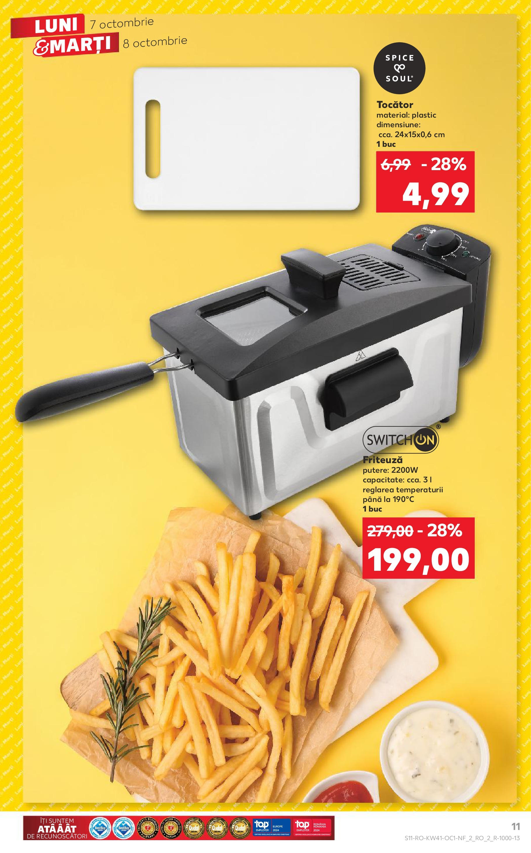 Kaufland - Craiova 07.10.2024 - Revista si Oferta | Pagină: 11 | Produse: Friteuză, Tocător