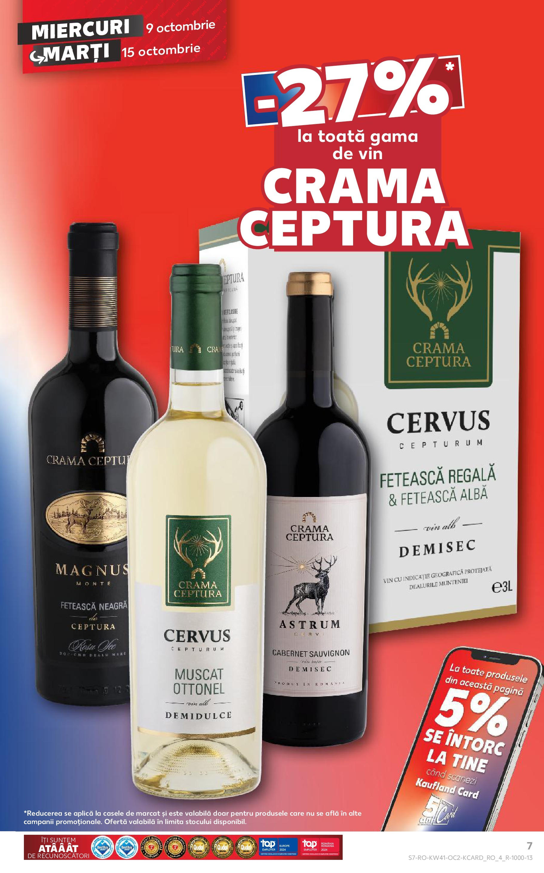 Catalog Kaufland - Bucureşti 09.10.2024 - Revista si Oferta | Pagină: 7 | Produse: Vin