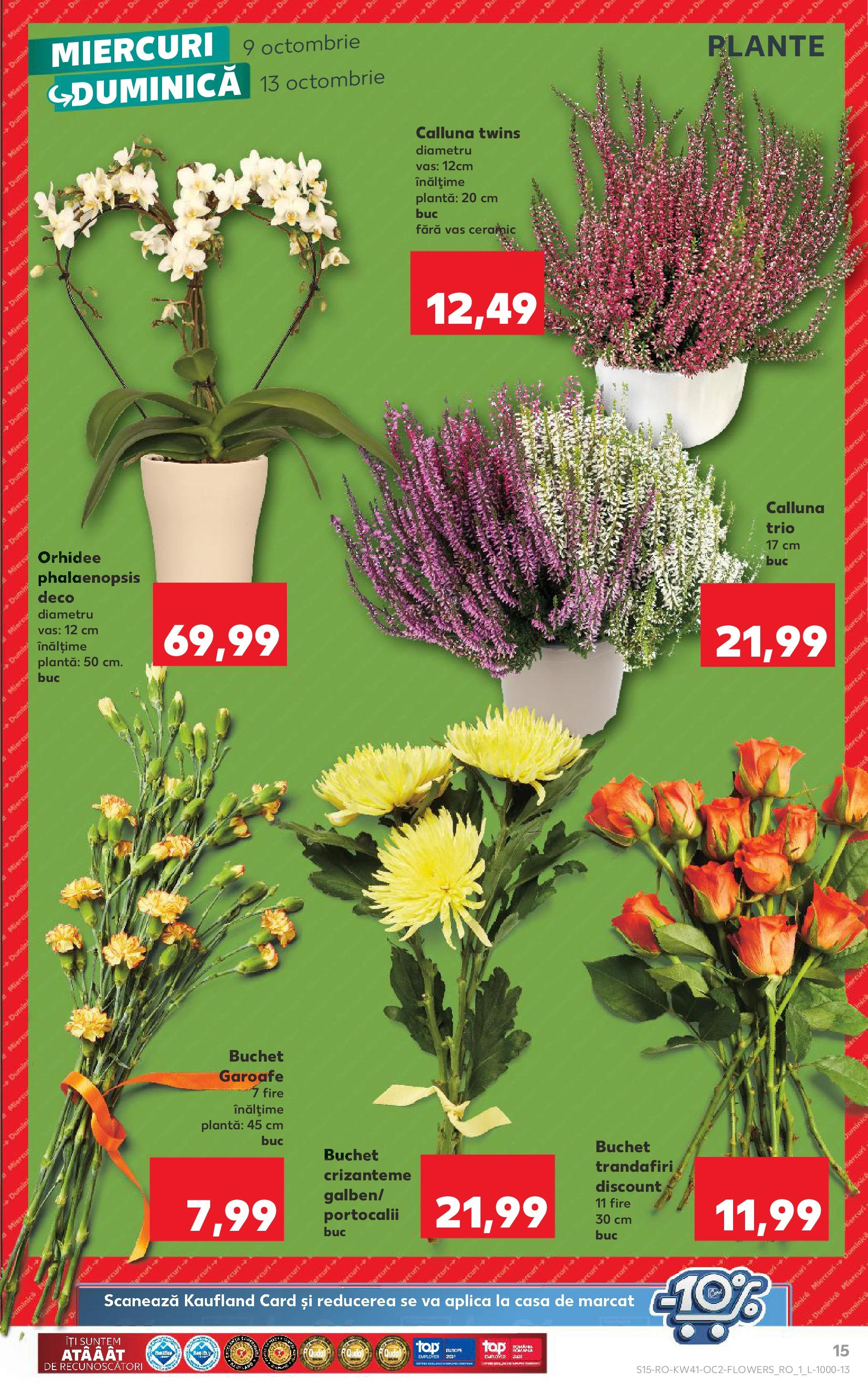 Catalog Kaufland - Bucureşti 09.10.2024 - Revista si Oferta | Pagină: 15 | Produse: Orhidee