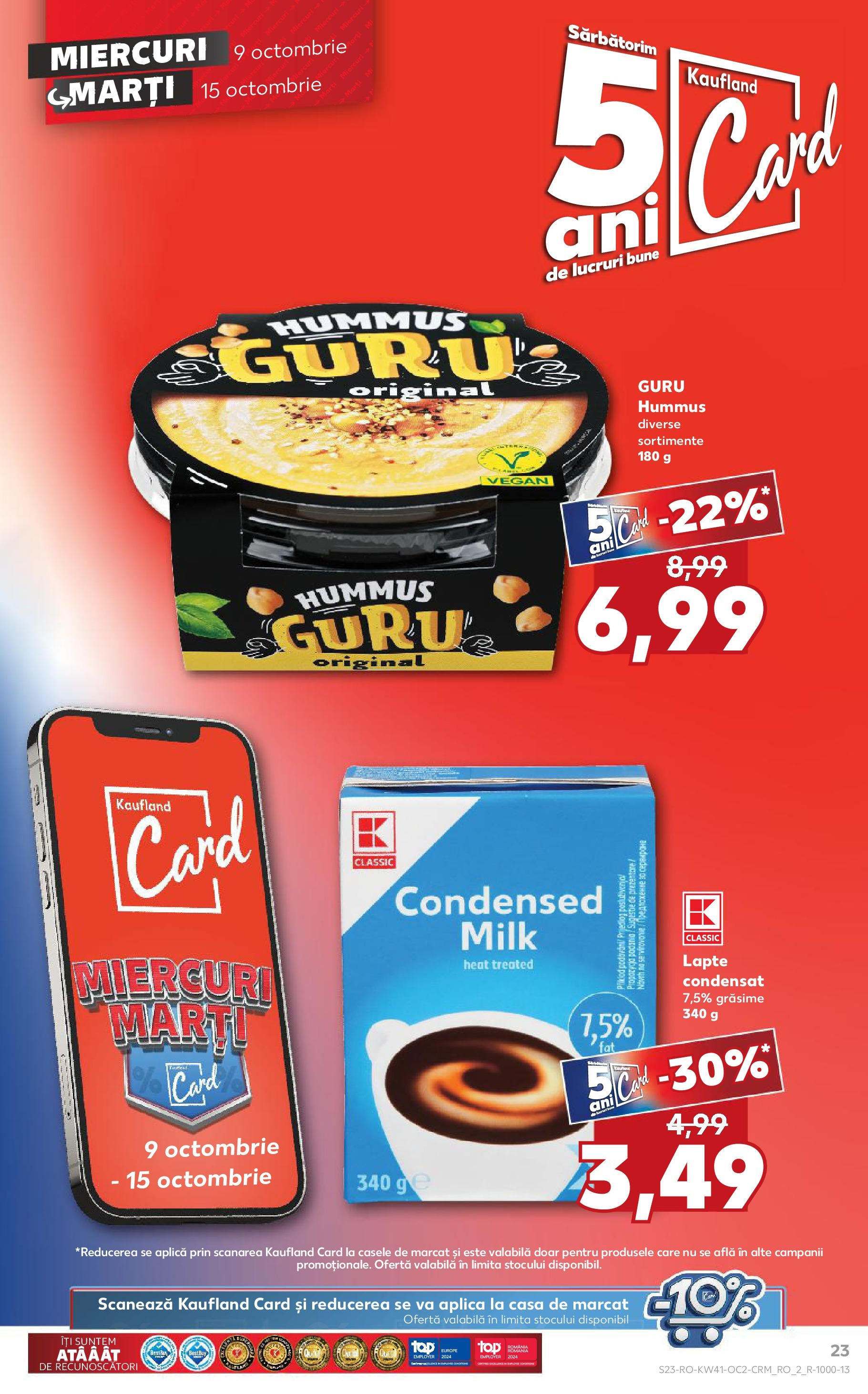 Catalog Kaufland - Bucureşti 09.10.2024 - Revista si Oferta | Pagină: 23 | Produse: Lapte