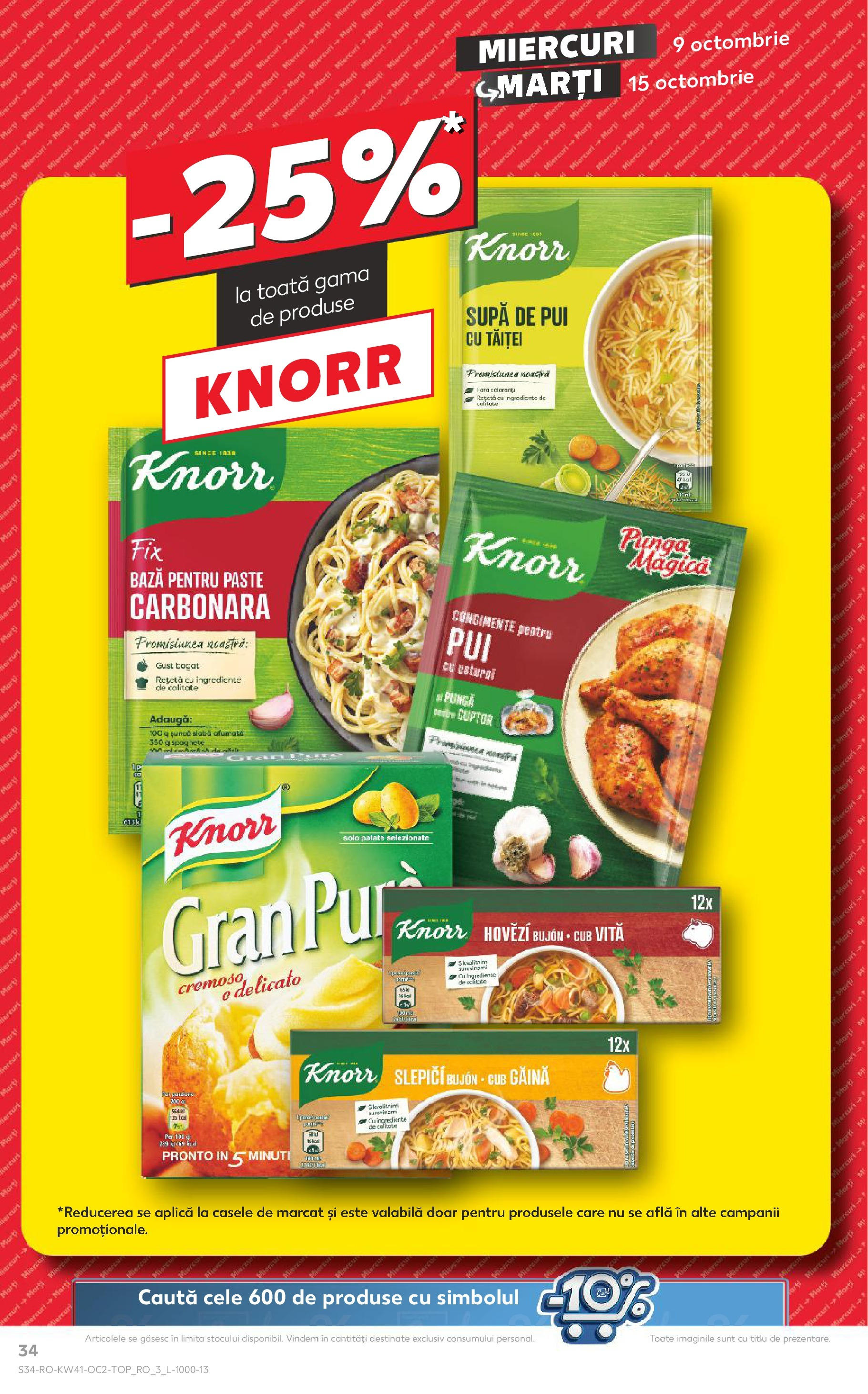 Catalog Kaufland - Bucureşti 09.10.2024 - Revista si Oferta | Pagină: 34 | Produse: Pungă, Cuptor, Paste, Condimente