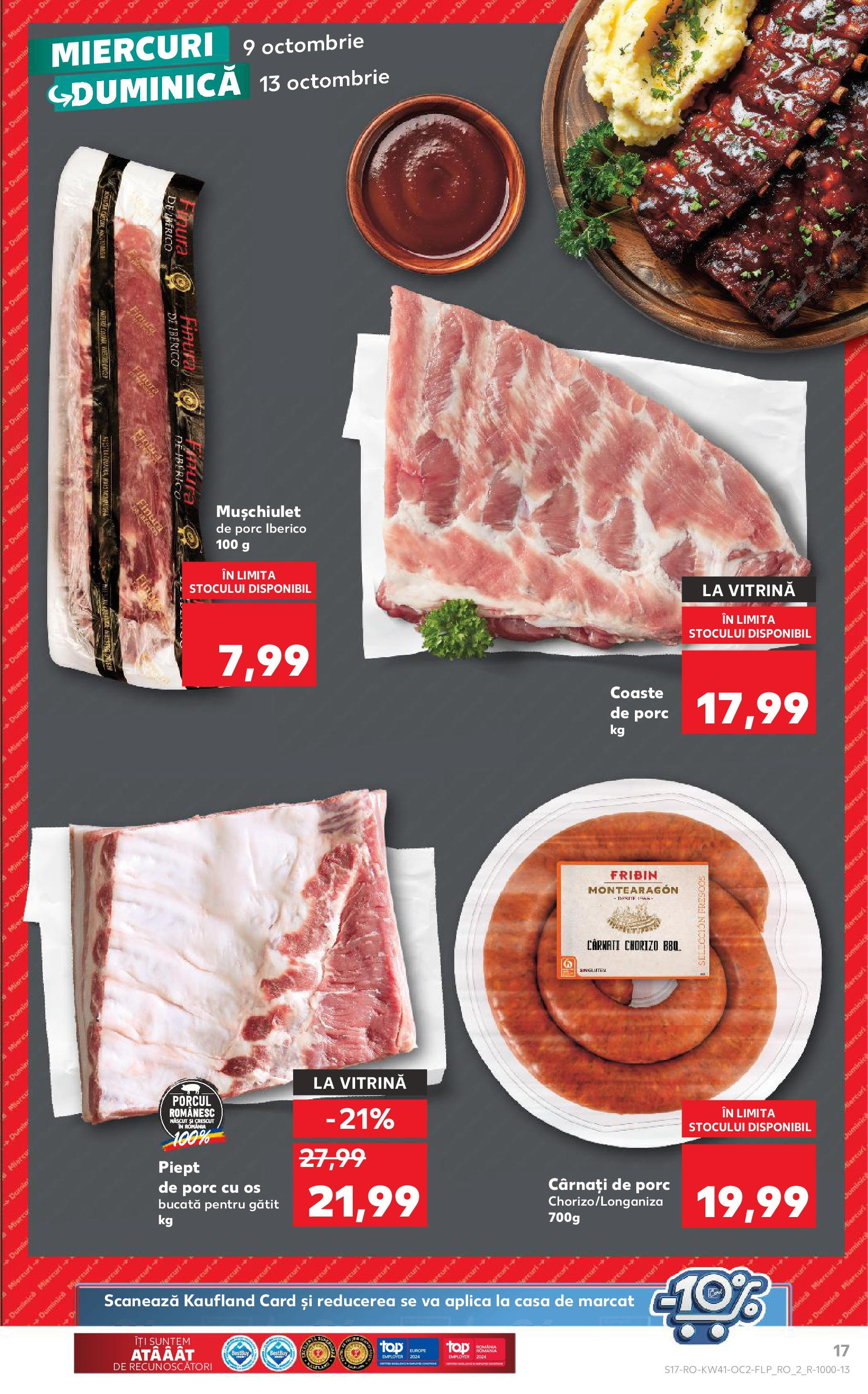 Catalog Kaufland - Bucureşti 09.10.2024 - Revista si Oferta | Pagină: 17 | Produse: Vitrină, Cârnați