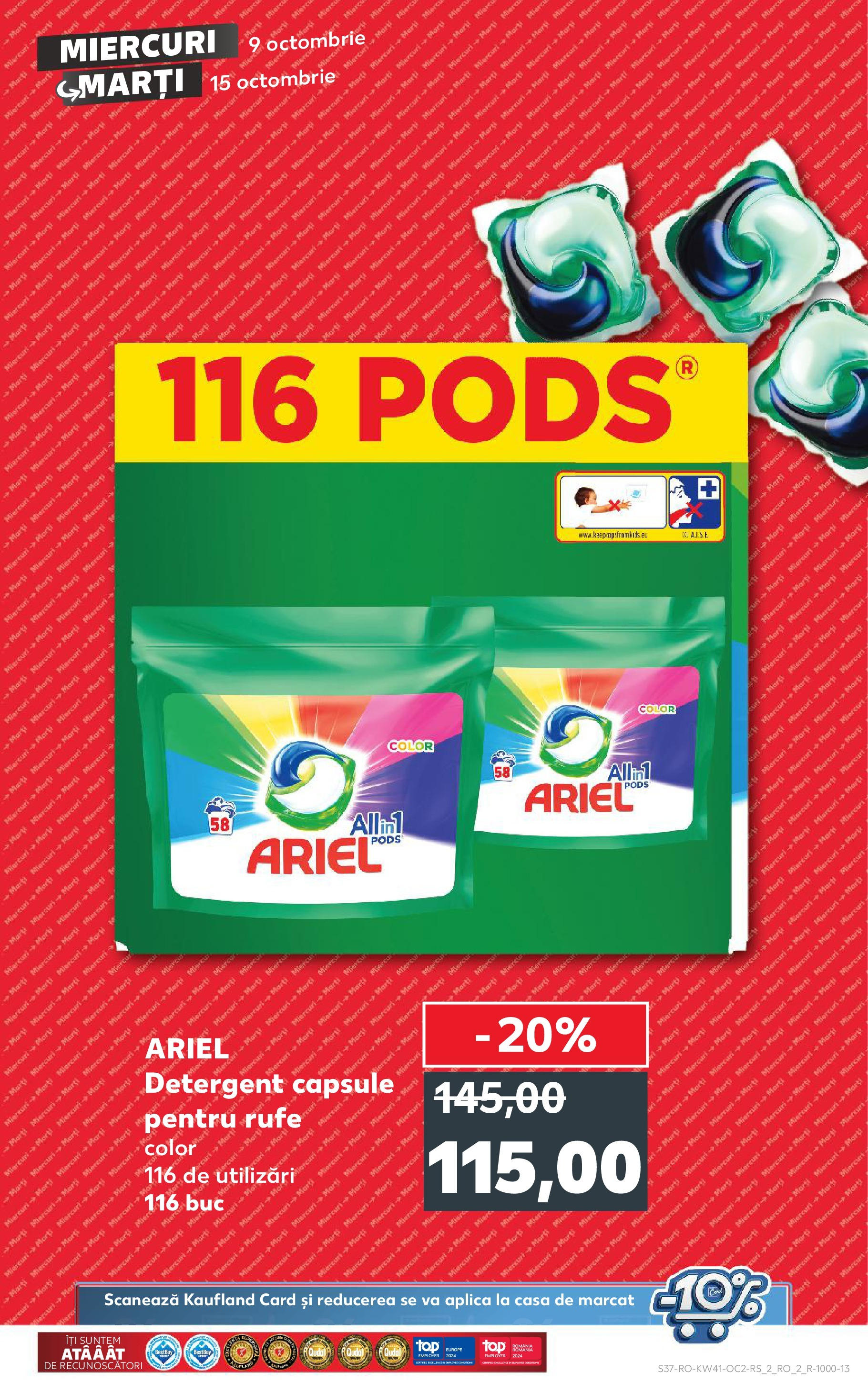 Catalog Kaufland - Bucureşti 09.10.2024 - Revista si Oferta | Pagină: 37 | Produse: Detergent