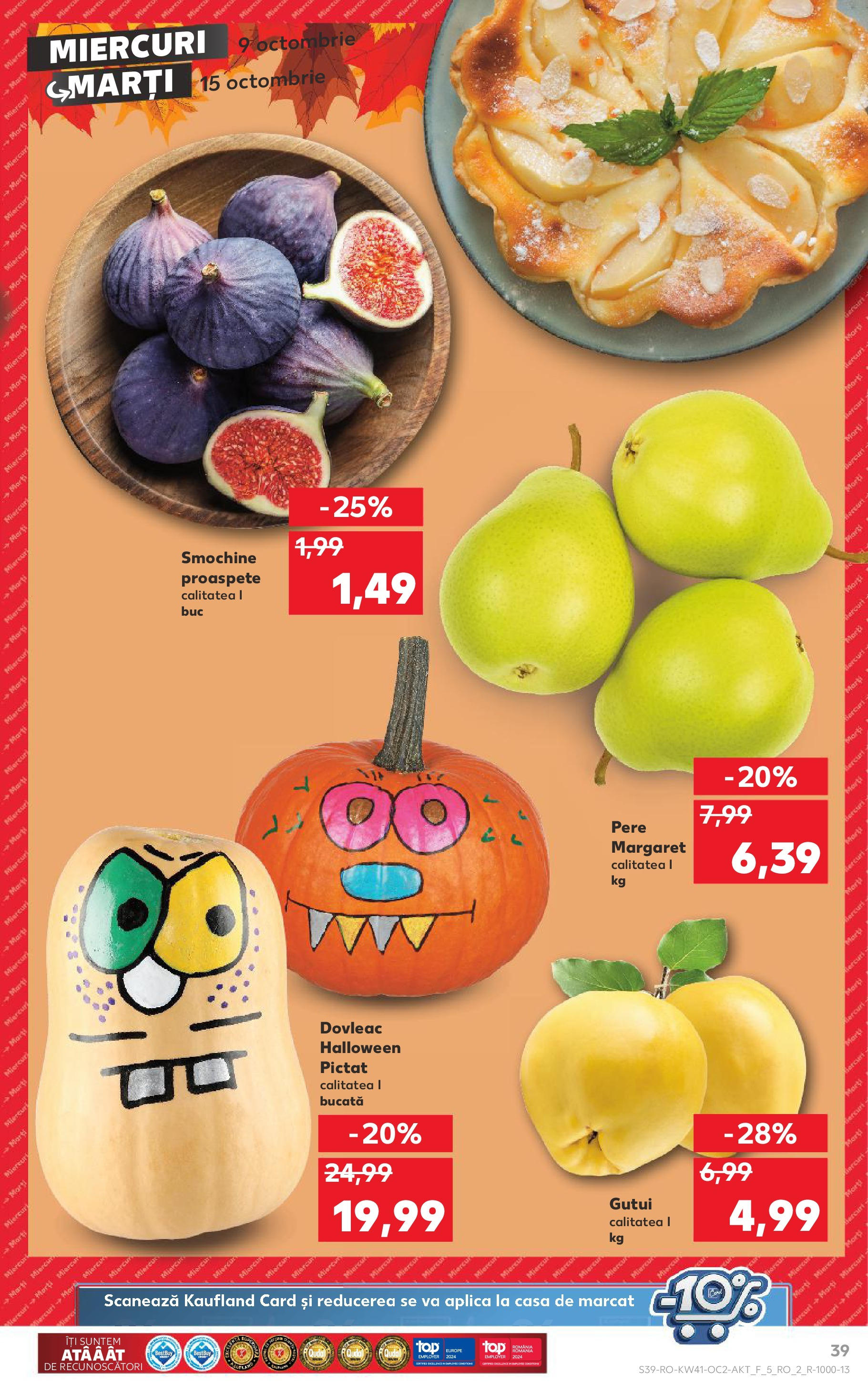 Catalog Kaufland - Bucureşti 09.10.2024 - Revista si Oferta | Pagină: 39 | Produse: Dovleac