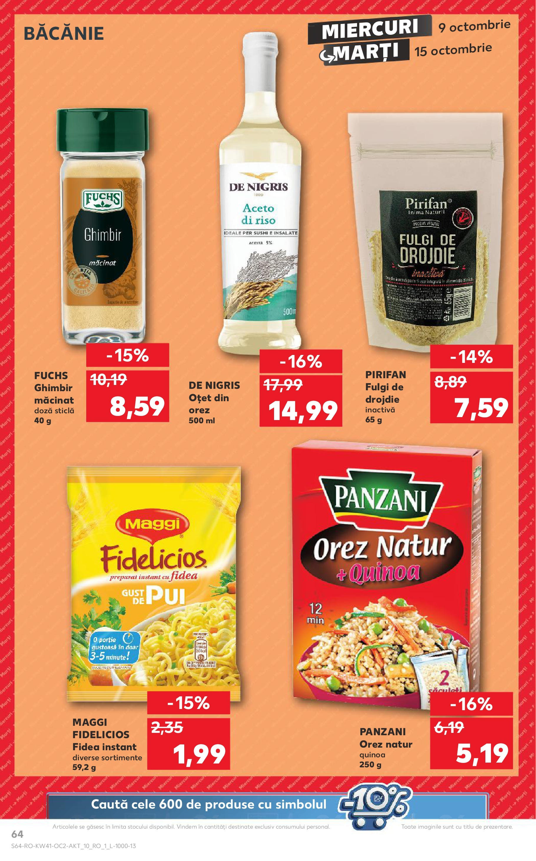 Catalog Kaufland - Bucureşti 09.10.2024 - Revista si Oferta | Pagină: 64 | Produse: Sushi, Oțet, Orez, Fulgi