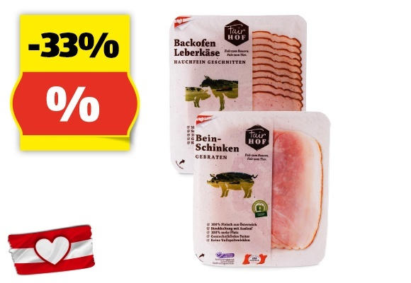 FAIR HOF Beinschinken/Leberkäse 125 g/220 g