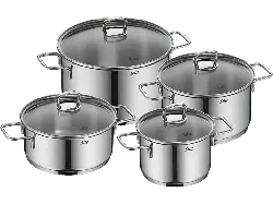 Silit Silit Alicante Topf-Set 4-teilig (4 tlg., für alle Herdarten, Silber, poliertem Edelstahl 18/10)