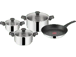 Tefal E321S7 Jamie Oliver, Everyday Kitchen, 7-teiliges Topf- und Pfannenset (alle Herdarten, Silber, Edelstahl)
