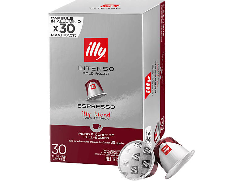 Illy 25206 Intenso maxI (30 Stück Kapseln, Kompatibles System: Nespresso); Kaffeekapsel