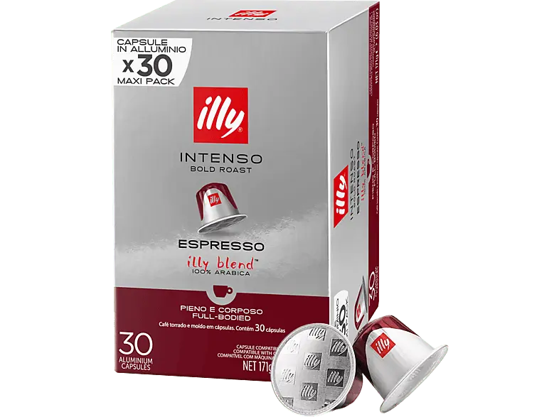 Illy 25206 Intenso maxI (30 Stück Kapseln, Kompatibles System: Nespresso); Kaffeekapsel