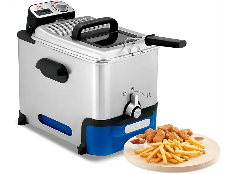 Tefal FR 8040 Oleoclean Pro Fritteuse (1,2 kg, 2300 Watt, Edelstahl / Schwarz)