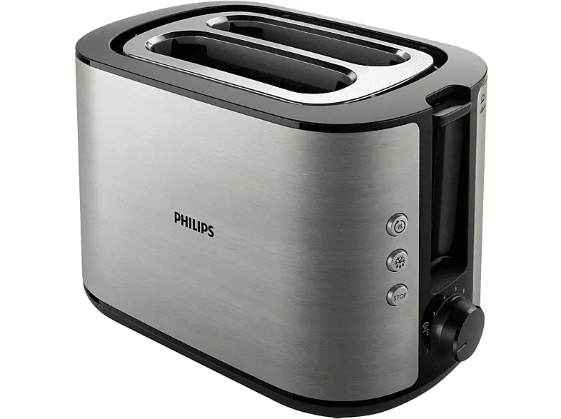 Philips HD2650/90 Toaster (rostfreier Edelstahl, 950 Watt, Schlitze: 2)
