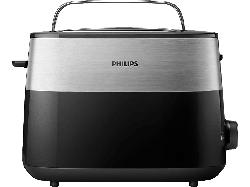 Philips HD2516/90 Toaster (Schwarz, Edelstahl, 830 Watt, Schlitze: 2)