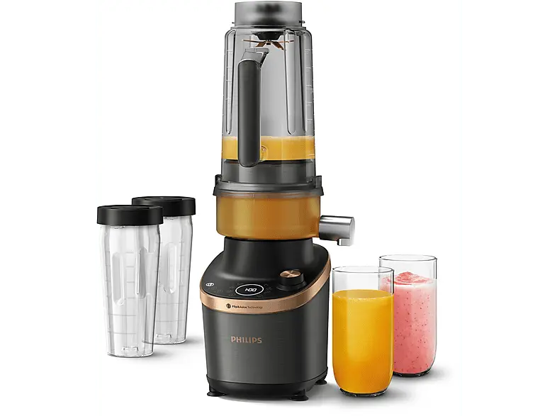 Philips HR3770/10 Hochleistungsmixer mit Entsaftermodul (Schwarz, 1500 Watt, 2 l)