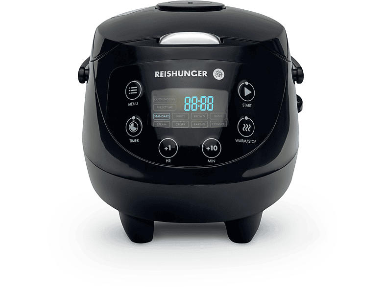 Reishunger Digitaler Mini Reiskocher 0.6l, Schwarz