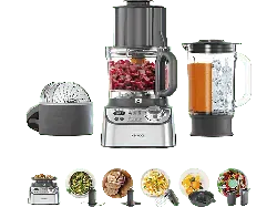 Kenwood FDM72.990SS MultiPro XL Weigh+ Kompaktküchenmaschine Silber (Rührschüsselkapazität: 3 l, 1000 Watt)