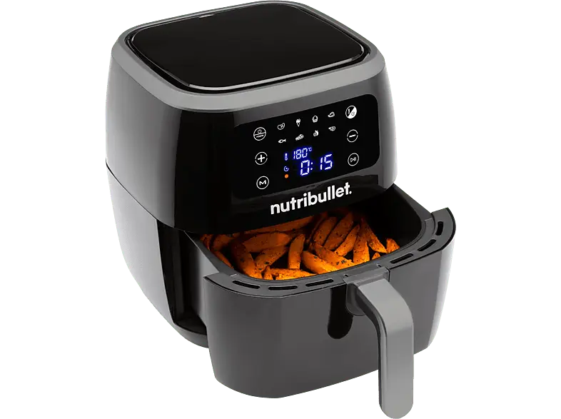 Nutri Bullet NBA071 Air Fryer XXL Digital, Heißluftfritteuse (7 l, 1800 Watt, Schwarz)