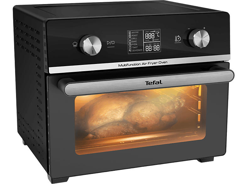 Tefal FW6068 Multifunktions Air Fryer Oven mit 5 Zubehörkörbchen/-blechen (20 l, 1800 Watt, Schwarz)