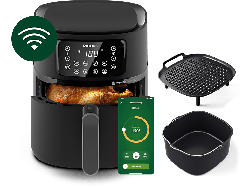 Philips XXL 5000 Series HD9285/96 Airfryer 7.2l, bis zu 6 Portionen Heißluftfritteuse mit der NutriU App (1,4 kg, 2000 Watt, Schwarz)