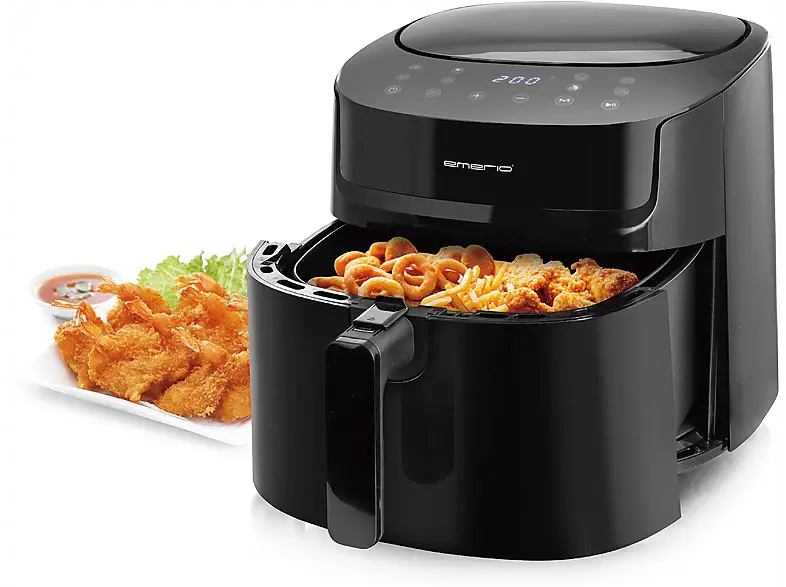 Emerio AF-129622.1 Smart Fryer XXL Heißluftfritteuse (7,2 l, 1800 Watt, Schwarz)