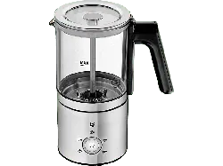 WMF Glas Milchaufschäumer (Transparent/Schwarz, 250 ml)