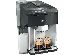 Siemens TQ515D03 EQ500 Kaffeevollautomat (Edelstahl, Klavierlack schwarz, Keramikmahlwerk, 15 bar, integrierter Milchbehälter)