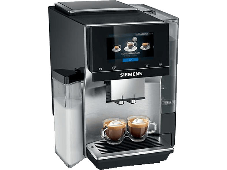 Siemens TQ713D03 Kaffeevollautomat (Edelstahl, Ceram Drive Mahlwerk aus Keramik, 19 bar, integrierter Milchbehälter)