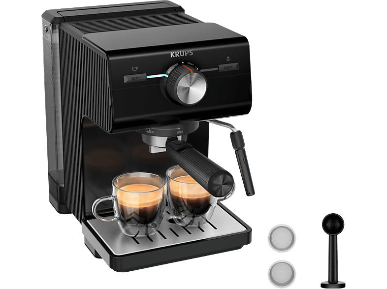 Krups XP3818 Authentic Espressomaschine (Schwarz, 15 bar)