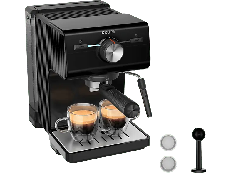 Krups XP3818 Authentic Espressomaschine (Schwarz, 15 bar)