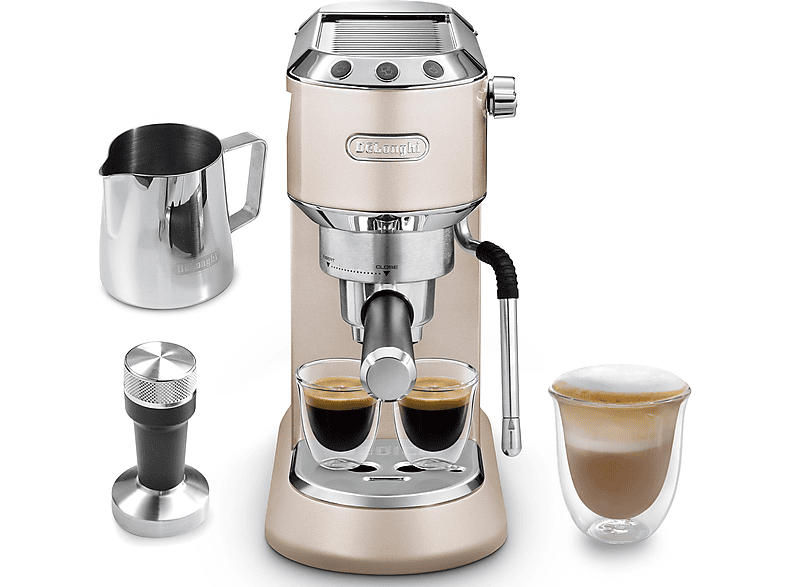 De'Longhi EC885.BG Dedica Arte Siebträger (Beige, 1350 Watt, 15 bar)