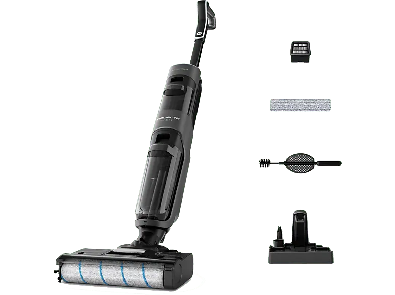 Rowenta X-Clean 4 GZ5035 Kabelloser Nass- und Trockenstaubsauger, Grau mit 5 Jahre Geräteschutz
