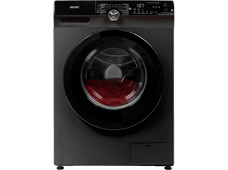 Koenic KWM 8142 A INV black Edition Waschmaschine (8 kg, 1350 U/Min., A) mit 5 Jahre Geräteschutz