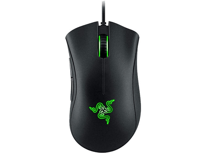 Razer Gaming Maus Deathadder Essential, USB, 6400 dpi, 5-Tasten, 1000Hz, 220IPS/30G, RGB-LED, Schwarz