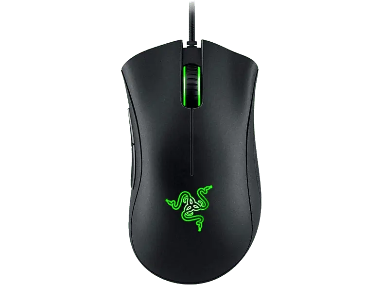 RAZER Gaming Maus Deathadder Essential, USB, 6400 dpi, 5-Tasten, 1000Hz, 220IPS/30G, RGB-LED, Schwarz