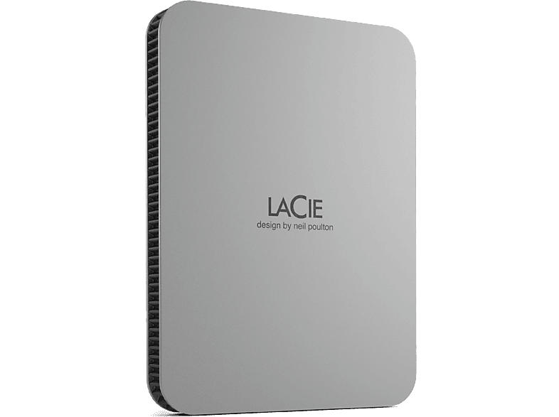 Lacie 2TB Festplatte extern Mobile Drive V2 Moon Silver, USB-C 3.0, silber