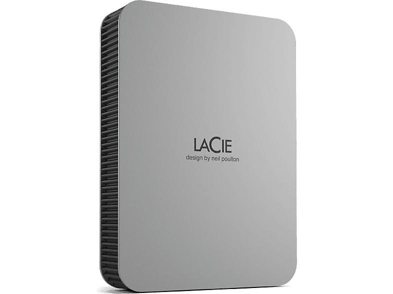 Lacie 5TB Festplatte extern Mobile Drive V2 Moon Silver, USB-C 3.0, silber