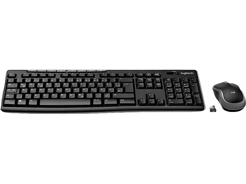 LOGITECH MK270 Kabelloses Tastatur-Maus-Set, DEU (Qwertz), Schwarz; Kabelloses Tastatur-Maus Set