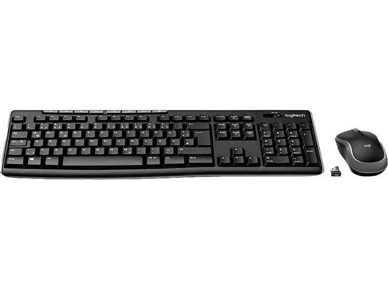 LOGITECH MK270 Kabelloses Tastatur-Maus-Set, DEU (Qwertz), Schwarz; Kabelloses Tastatur-Maus Set