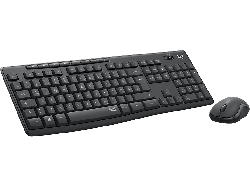 Logitech MK295 kabelloses Tastatur-Maus-Set mit SilentTouch-Technologie, optischer Spurführung, Graphite; Desktop Set