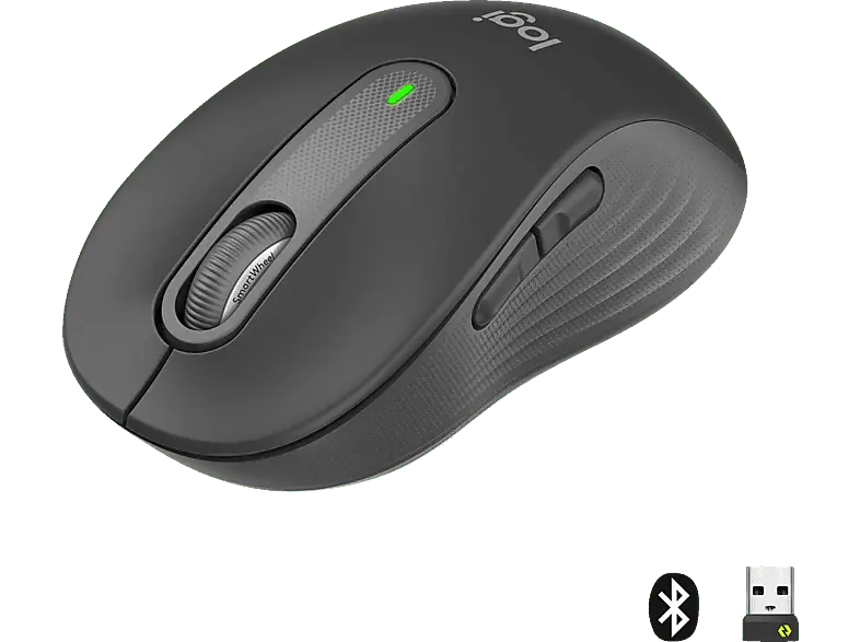 LOGITECH M650 Signature Kabellose Maus (kleine bis mittelgroße Hände), Bluetooth, Grafit