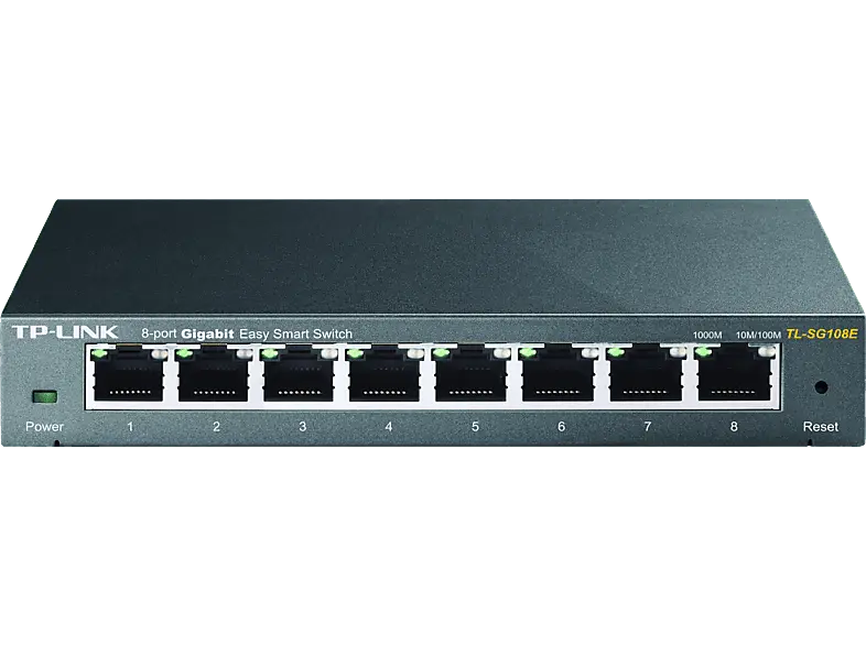 TP-Link TL-SG100 Desktop Gigabit Easy Smart Switch, blau (TL-SG108E)