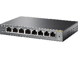 TP-Link TL-SG100 Desktop Gigabit Easy Smart Switch, schwarz (TL-SG108PE)