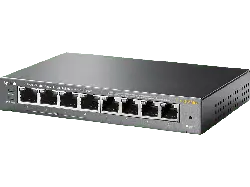 TP-Link TL-SG100 Desktop Gigabit Easy Smart Switch, schwarz (TL-SG108PE)