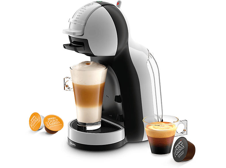 Krups KP 123B.18AT Dolce Gusto Mini Me Kapselmaschine Arctic Grey/Schwarz