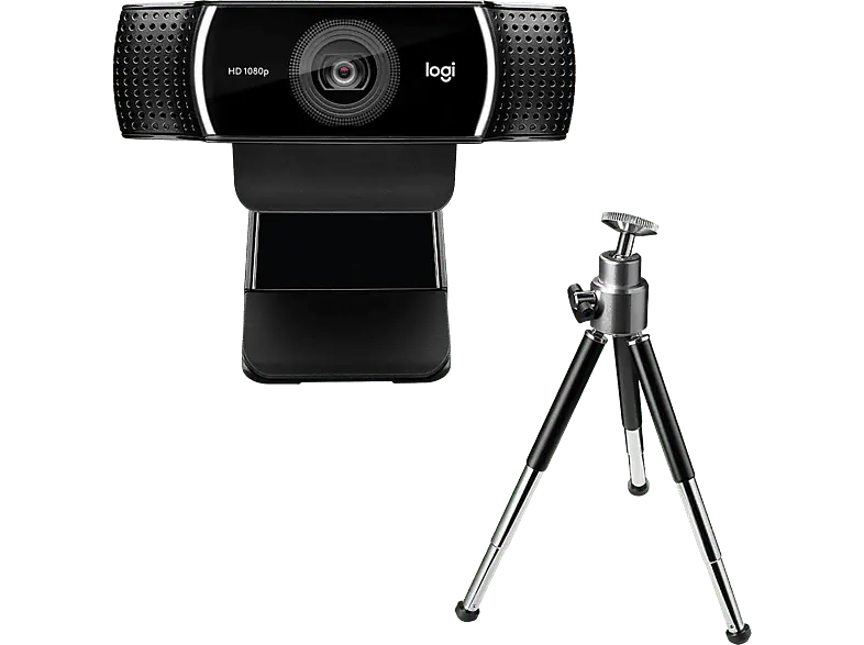 LOGITECH C922 Pro Full-HD-Webcam mit 1080p, USB, Schwarz
