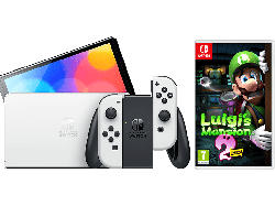 Nintendo Switch Weiß (OLED Modell) + Luigi's Mansion 2 HD; Nintendo Switch OLED Modell----Spielekonsole